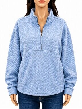 Eddie Bauer Jacket Quilted  Women  2XL Blue Y2k Boho Cottage Reto Barbie